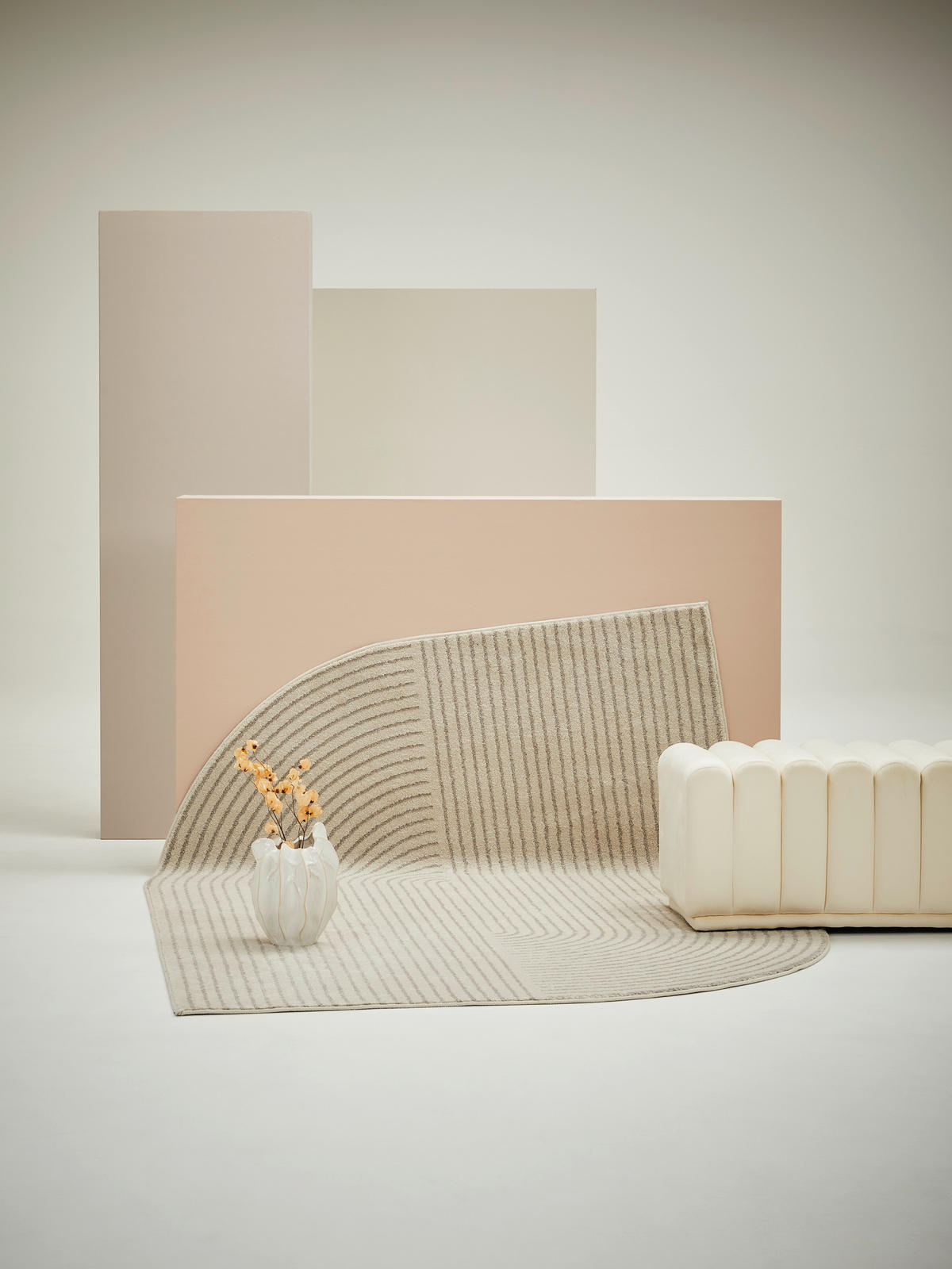 KLOP, kovina, tekstil bela  - črna/bela, Moderno, kovina/tekstil (113/42/48cm) - Carryhome
