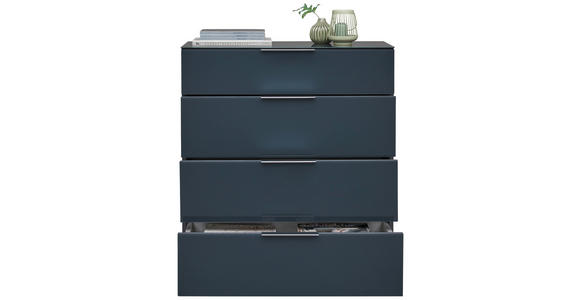 KOMMODE in 90/98/42 cm - Anthrazit/Anthrazit Hochglanz, Design, Glas/Holzwerkstoff (90/98/42cm) - Voleo