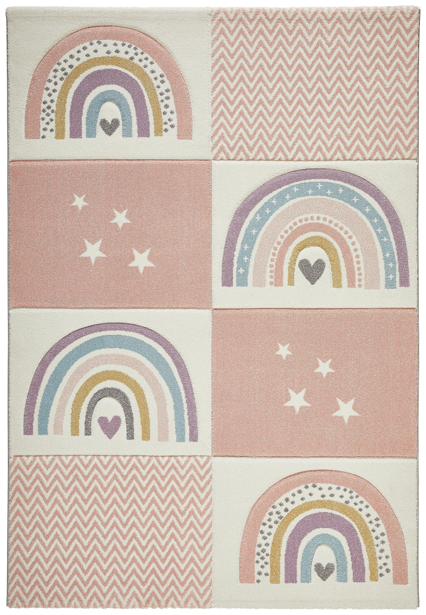 KINDERTEPPICH 80/150 cm Regenbogen  - Rosa, Trend, Textil (80/150cm) - Ben'n'jen