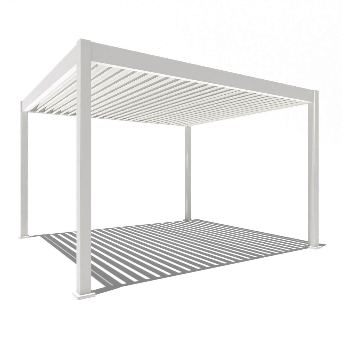 PERGOLA 360/255/400 cm   - Weiß, Basics, Metall (360/255/400cm) - Gardenson