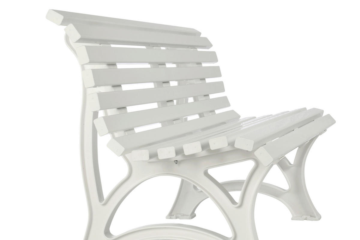 GARTENBANK 150/80/64 cm   - Weiß, Basics, Kunststoff (150/80/64cm) - Modante