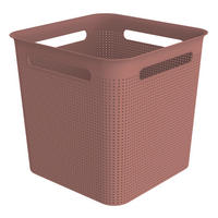 BOX, plast - hrdzavá, Basics, plast (29,1/29,1/28,1cm)