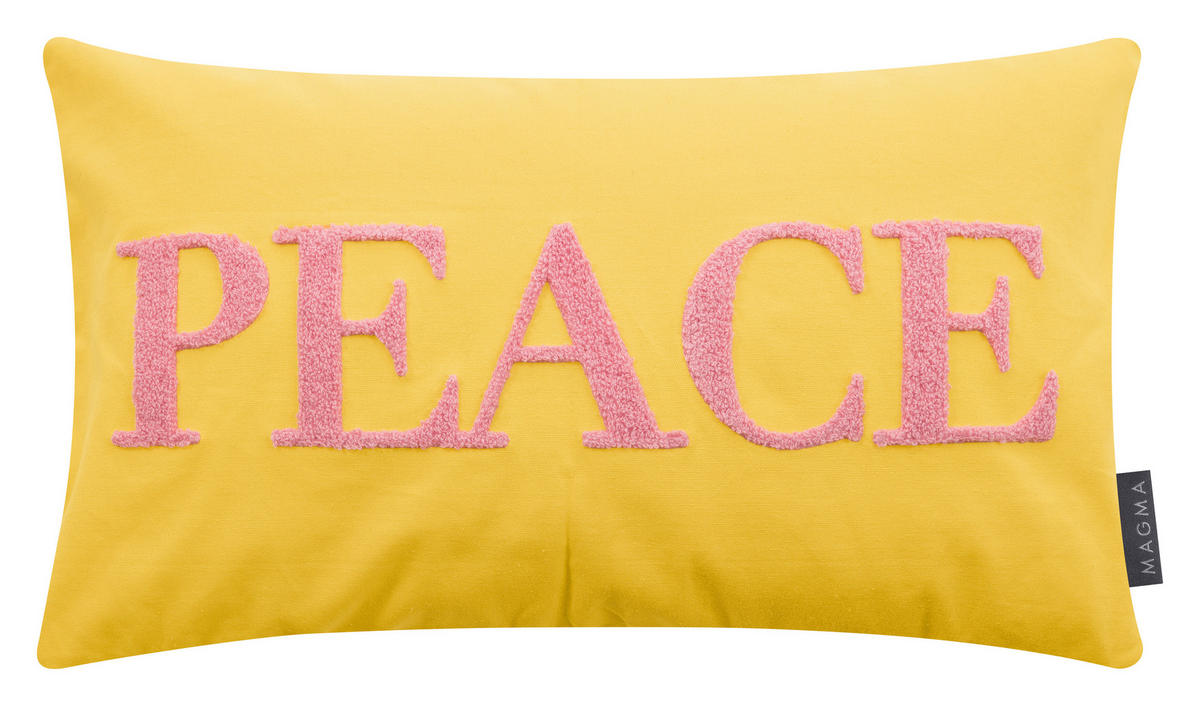 KISSENHÜLLE JOLLY 30/50 cm  - Hellrosa/Hellgelb, Basics, Textil (30/50cm)