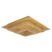 LED STROPNÍ SVÍTIDLO - barvy zlata, Lifestyle, kov (40/40/10cm) - Novel