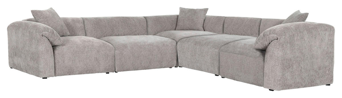 HÖRNSOFFA i flatväv brun  - brun/svart, Modern, textil/plast (317/317cm) - Carryhome