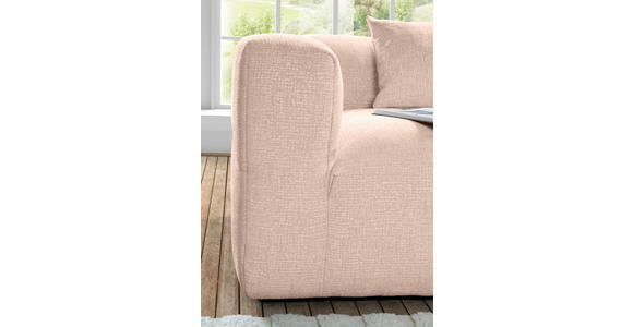 ECKSOFA Rosa Flachgewebe  - Schwarz/Rosa, KONVENTIONELL, Kunststoff/Textil (280/170cm) - Carryhome