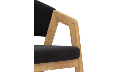 ARMLEHNSTUHL in Mikrofaser - Anthrazit, KONVENTIONELL, Holz/Textil (59/96/60cm) - Carryhome