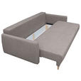 SCHLAFSOFA Webstoff Greige  - Greige/Buchefarben, KONVENTIONELL, Holz/Textil (220/90/95cm) - Carryhome