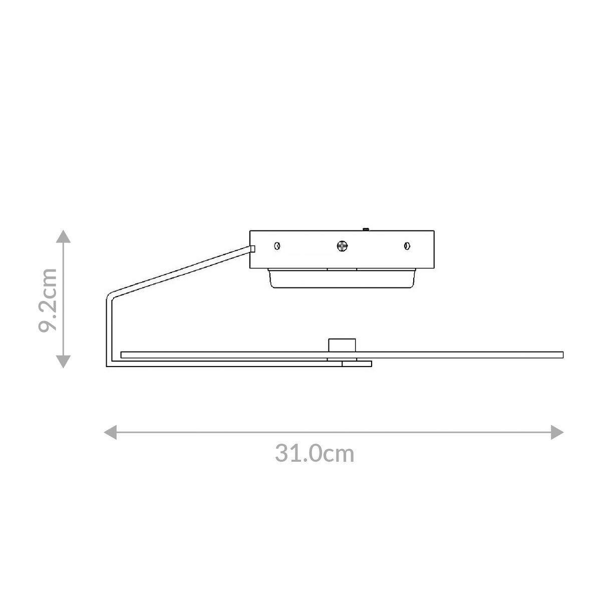 LED-WANDLEUCHTE - Schwarz, Design, Glas/Metall (31/9,2cm) - Elstead Lighting