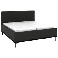 POLSTERBETT 180/200 cm,  in Anthrazit, Matratze, Lattenrost, Bettkasten, H2 + H2 = mittel  - Anthrazit/Graphitfarben, Design, Holz/Textil (180/200cm) - Musterring