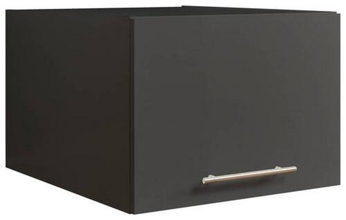 AUFSATZSCHRANK 50/38/67,50 cm   - Anthrazit/Silberfarben, Design, Holzwerkstoff/Metall (50/38/67,50cm)