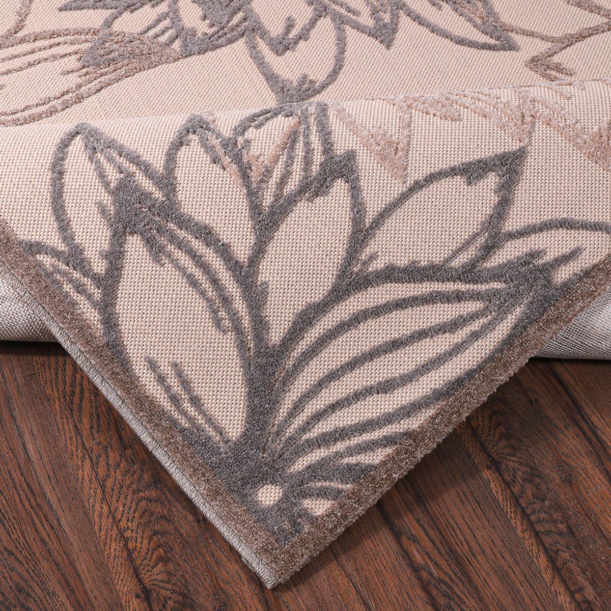 PREPROGA ZA ZUNANJO UPORABO  Floral     200/290 cm    tkano  krem barve, bež  - krem barve/bež, Trendi, umetna masa/tekstil (200/290cm)