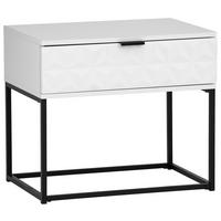 NACHTSCHRANK 59,5/52/38,5 cm  - Schwarz/Weiß, KONVENTIONELL, Holzwerkstoff/Metall (59,5/52/38,5cm) - Boxxx