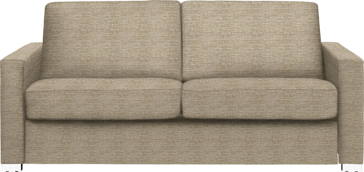 SCHLAFSOFA  in Webstoff Beige  - Chromfarben/Beige, KONVENTIONELL, Textil/Metall (188/86/97cm) - Novel