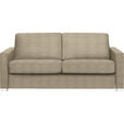 SCHLAFSOFA Webstoff Beige  - Chromfarben/Beige, KONVENTIONELL, Textil/Metall (188/86/97cm) - Novel