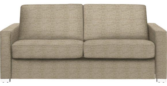 SCHLAFSOFA Webstoff Beige  - Chromfarben/Beige, KONVENTIONELL, Textil/Metall (188/86/97cm) - Novel