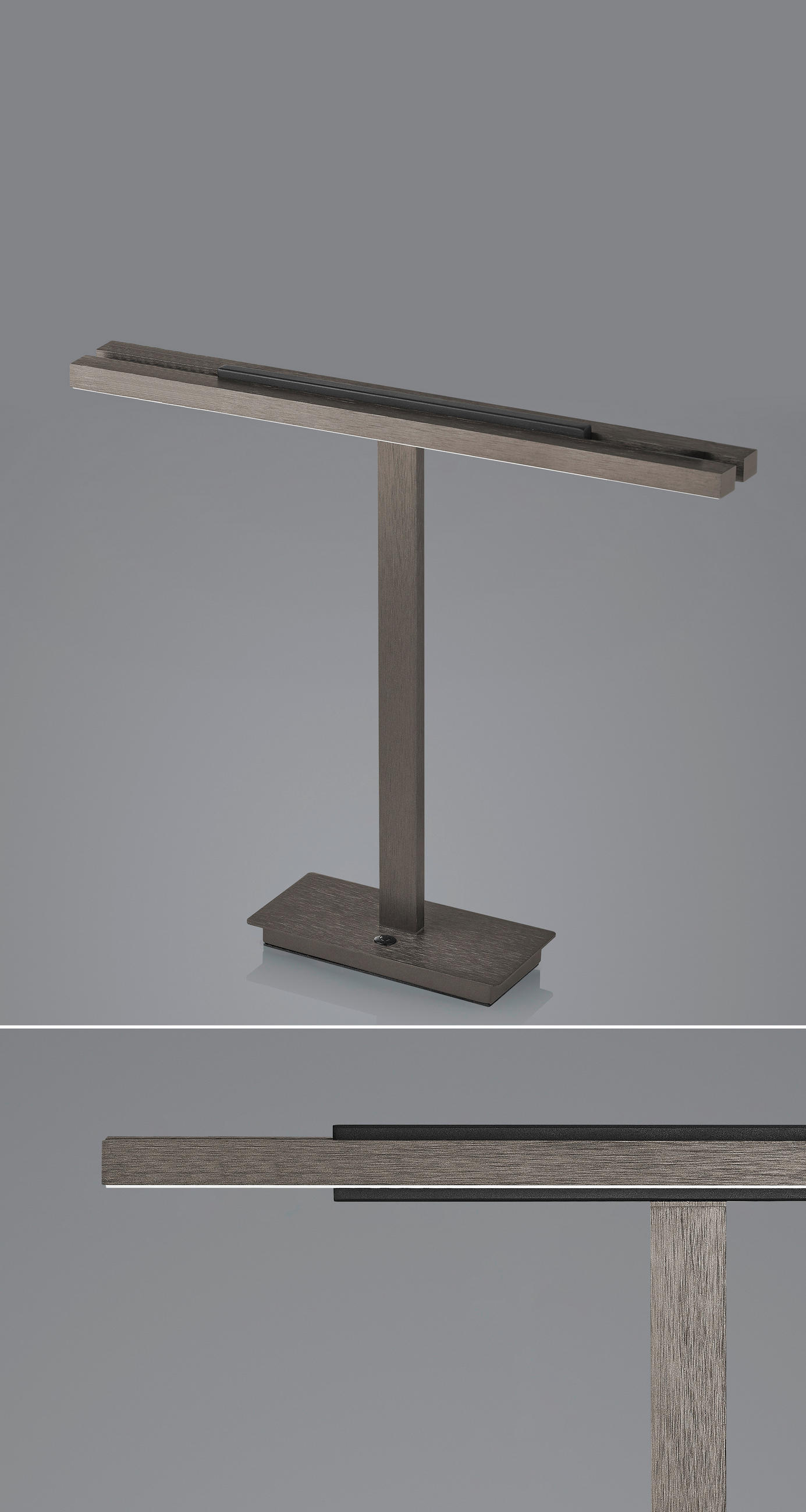 LED-TISCHLEUCHTE Ben 40/17,5/40 cm - Bronzefarben, Basics, Metall (40/17,5/40cm) - elements by BANKAMP