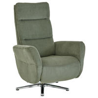 RELAXSESSEL in Textil Dunkelgrün  - Chromfarben/Dunkelgrün, Design, Textil/Metall (78/113/83cm) - Beldomo Speed