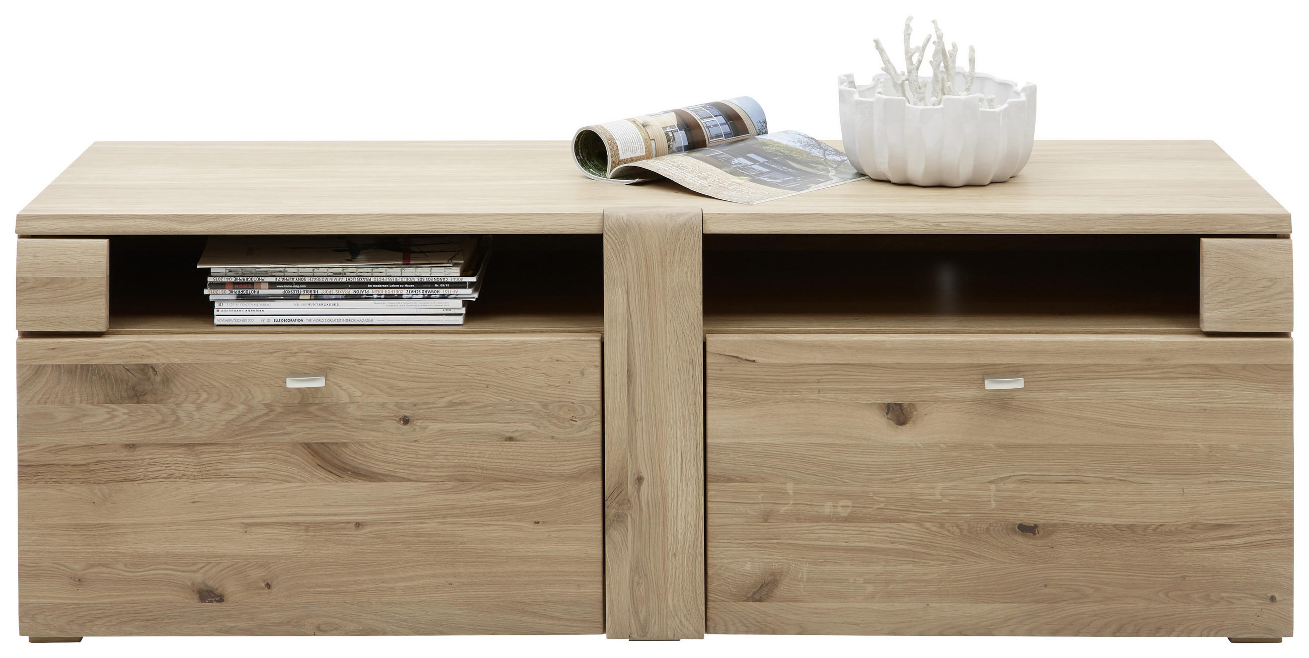 LOWBOARD Colorado  in 141/48/51 cm  - Eichefarben/Alufarben, KONVENTIONELL, Holz/Holzwerkstoff (141/48/51cm) - Voleo