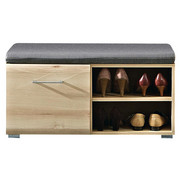 GARDEROBENBANK Buche Buchefarben - Chromfarben/Buchefarben, KONVENTIONELL, Metall (84/37/40cm) - VOLEO
