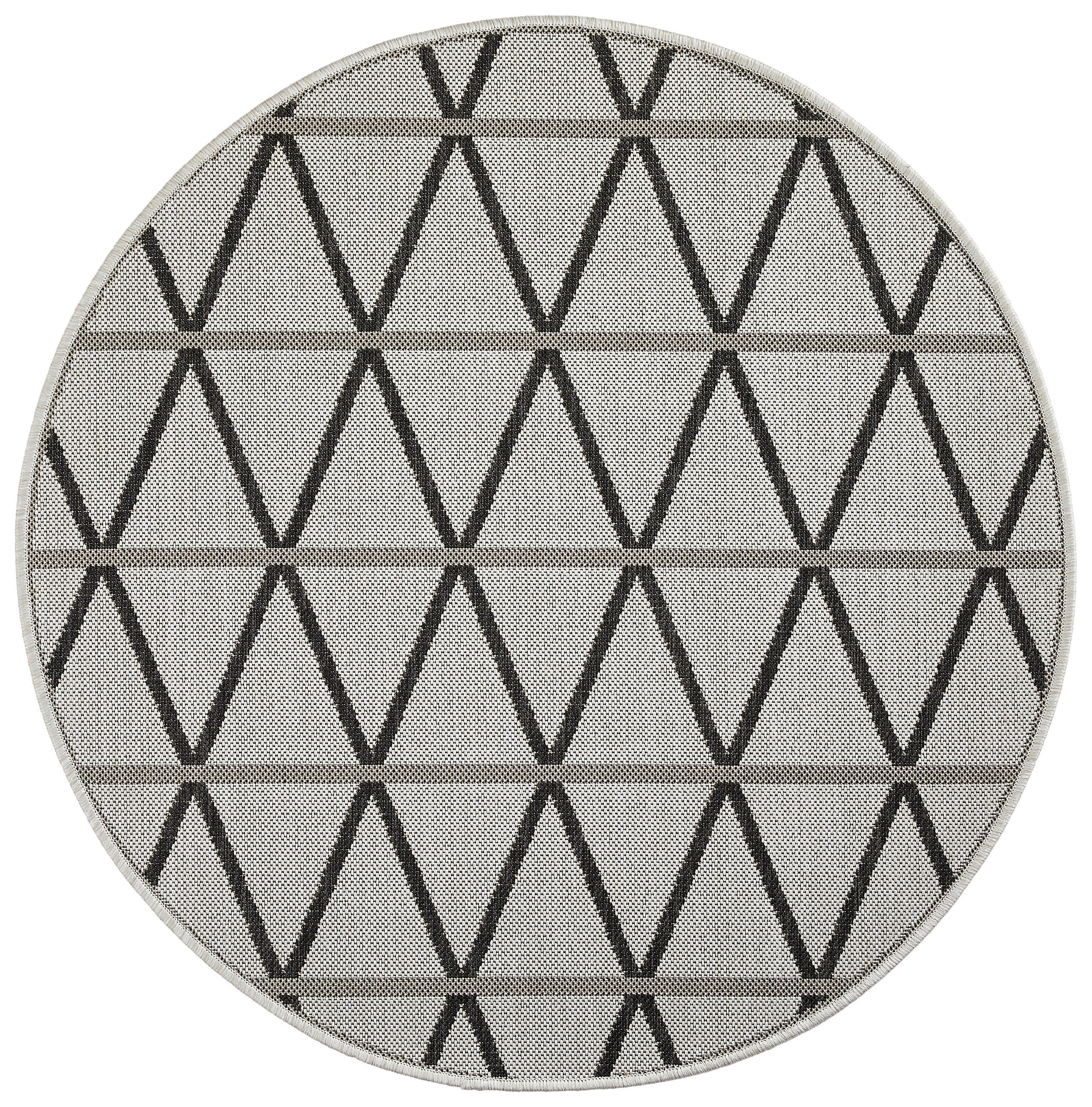 OUTDOORTEPPICH 120 cm Naturalle Grau, Schwarz  - Schwarz/Grau, Design, Naturmaterialien/Textil (120cm) - Novel