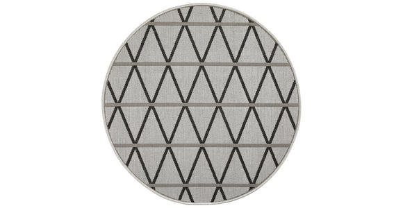 OUTDOORTEPPICH 120 cm Naturalle Grau, Schwarz  - Schwarz/Grau, Design, Naturmaterialien/Textil (120cm) - Novel