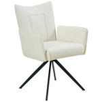 ARMLEHNSTUHL  in Eisen Webstoff  - Beige/Schwarz, Design, Textil/Metall (60/89/66cm) - Carryhome