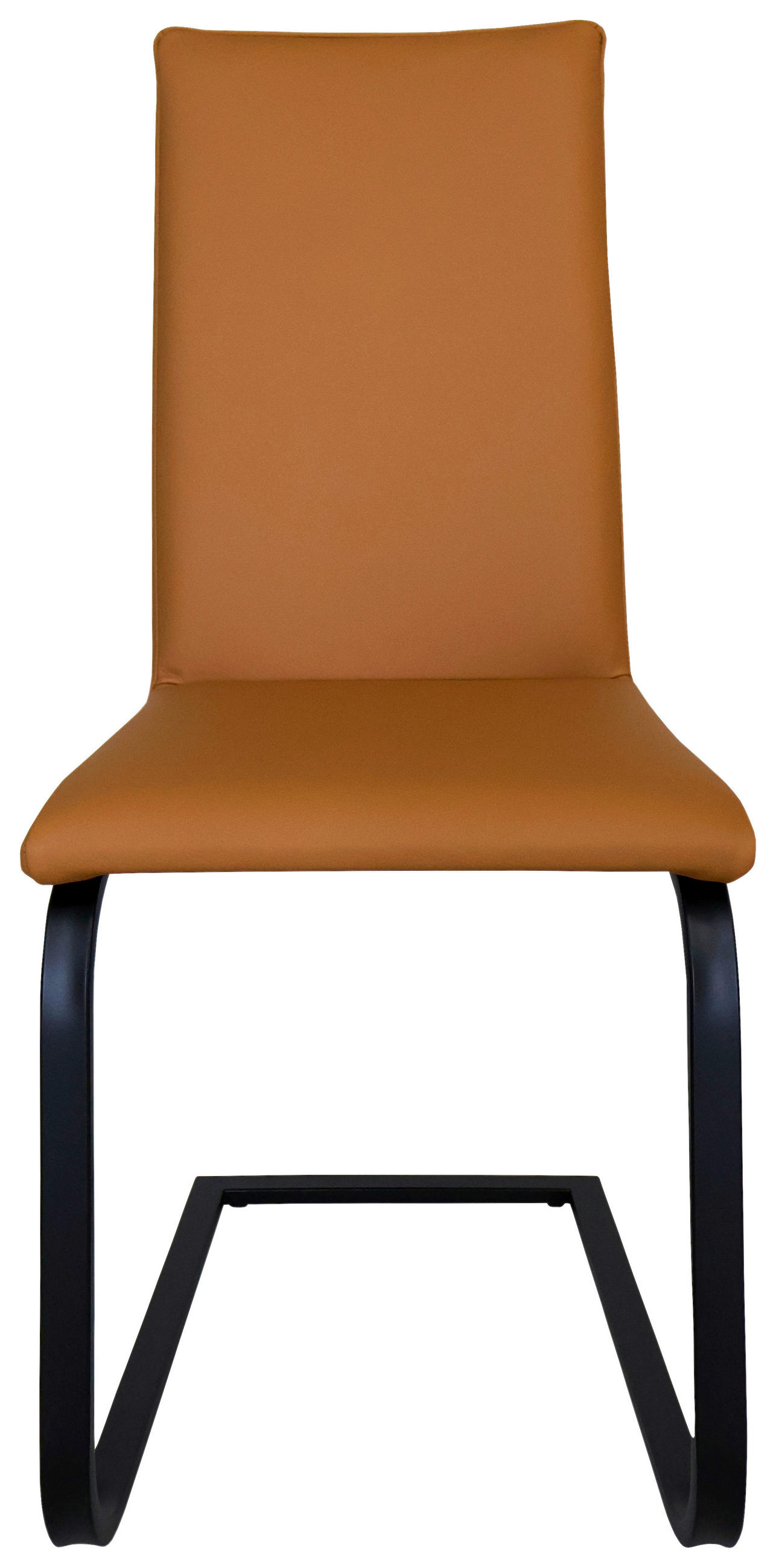 SZÁNKÓTALPAS SZÉK bőr barna  - barna/fekete, Basics, bőr/fém (59/98/43cm) - Andante