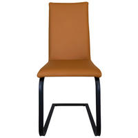 SZÁNKÓTALPAS SZÉK bőr barna  - barna/fekete, Basics, bőr/fém (59/98/43cm) - Andante