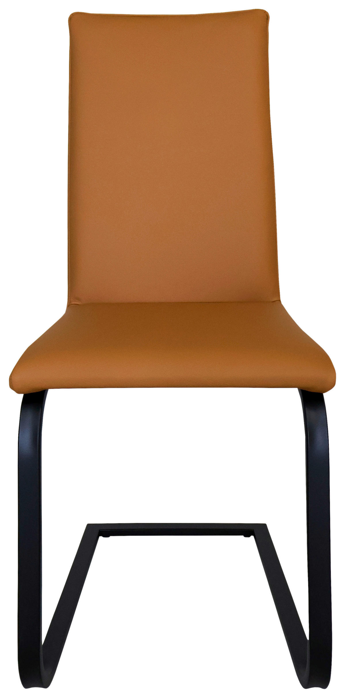 SZÁNKÓTALPAS SZÉK bőr barna  - barna/fekete, Basics, bőr/fém (59/98/43cm) - Andante