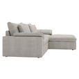 ECKSOFA  in Webstoff Greige  306/198 cm  - Greige/Schwarz, MODERN, Kunststoff/Textil (306/198cm) - Carryhome