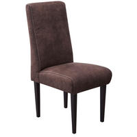 STUHL  in Mikrofaser Textil  - Dunkelbraun/Beige, KONVENTIONELL, Holz/Textil (48/103/62cm) - Sit & More