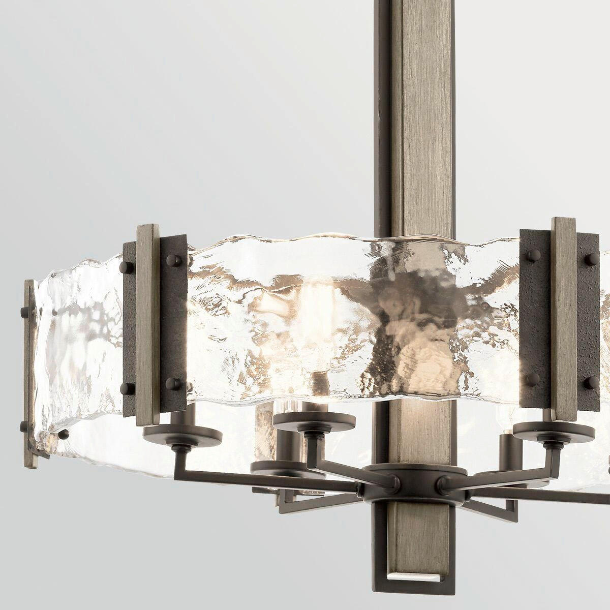 KRONLEUCHTER Kichler 66/71,1/76 cm  - Bronzefarben, Design, Glas/Metall (66/71,1/76cm) - Elstead Lighting
