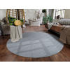 HANDWEBTEPPICH 200/200 cm Helsinki Blau, Grau  - Blau/Grau, Basics, Textil (200/200cm) - Linea Natura
