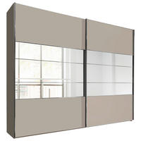 SCHWEBETÜRENSCHRANK 250/217/67 cm 2-türig Champagner  - Chromfarben/Champagner, KONVENTIONELL, Holzwerkstoff/Metall (250/217/67cm) - Voleo