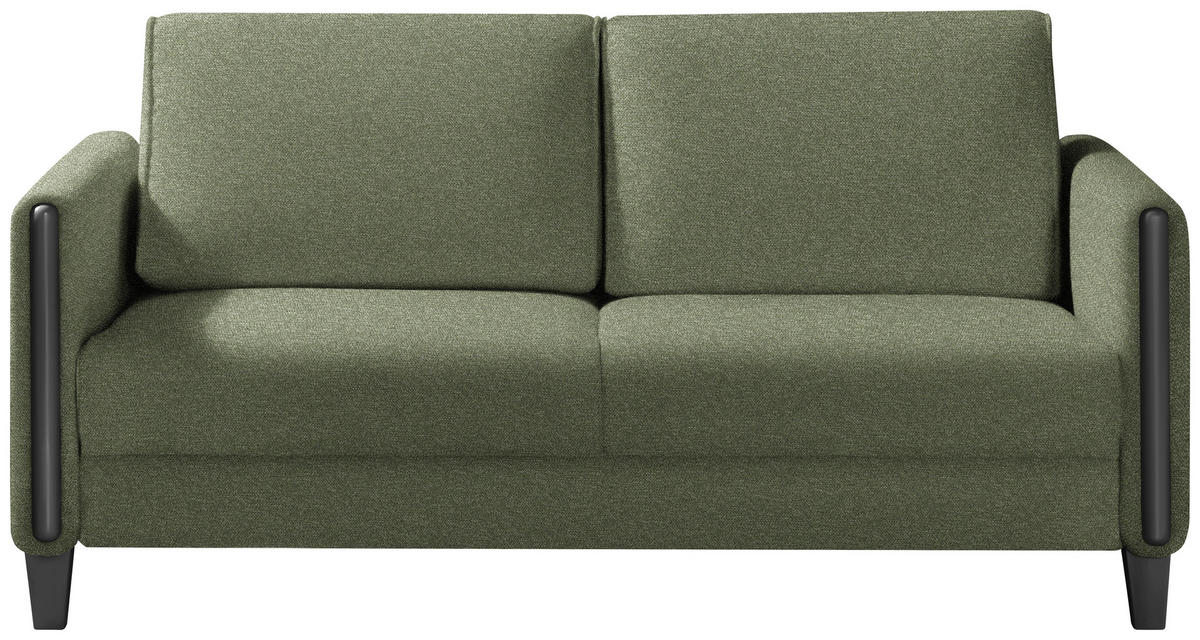 SCHLAFSOFA in Holz, Textil Grün, Schwarz  - Schwarz/Grün, Design, Holz/Textil (174/88/104cm) - Niels Andersson