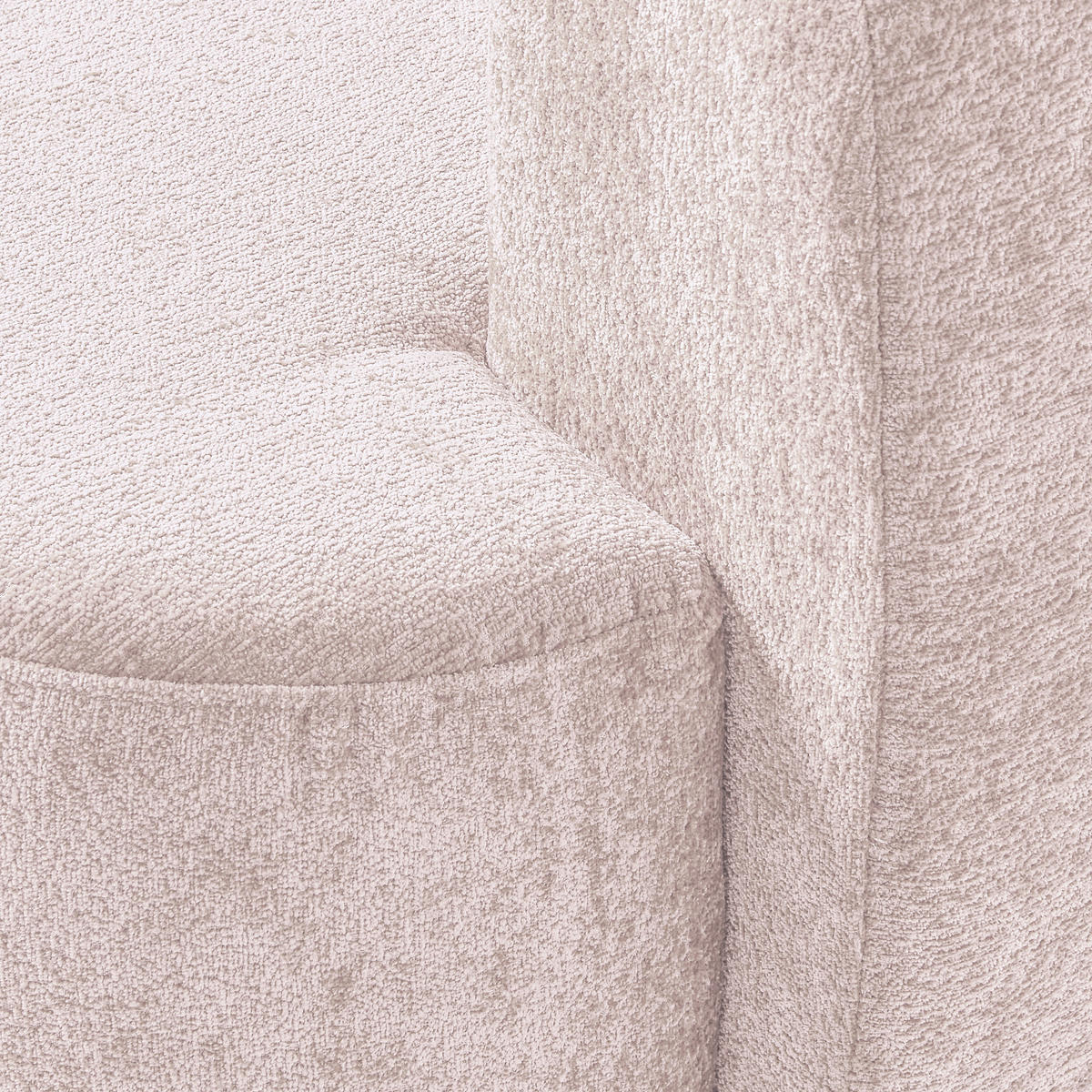 ECKSOFA Beige Chenille  - Beige/Schwarz, Design, Kunststoff/Textil (194/307cm) - Carryhome