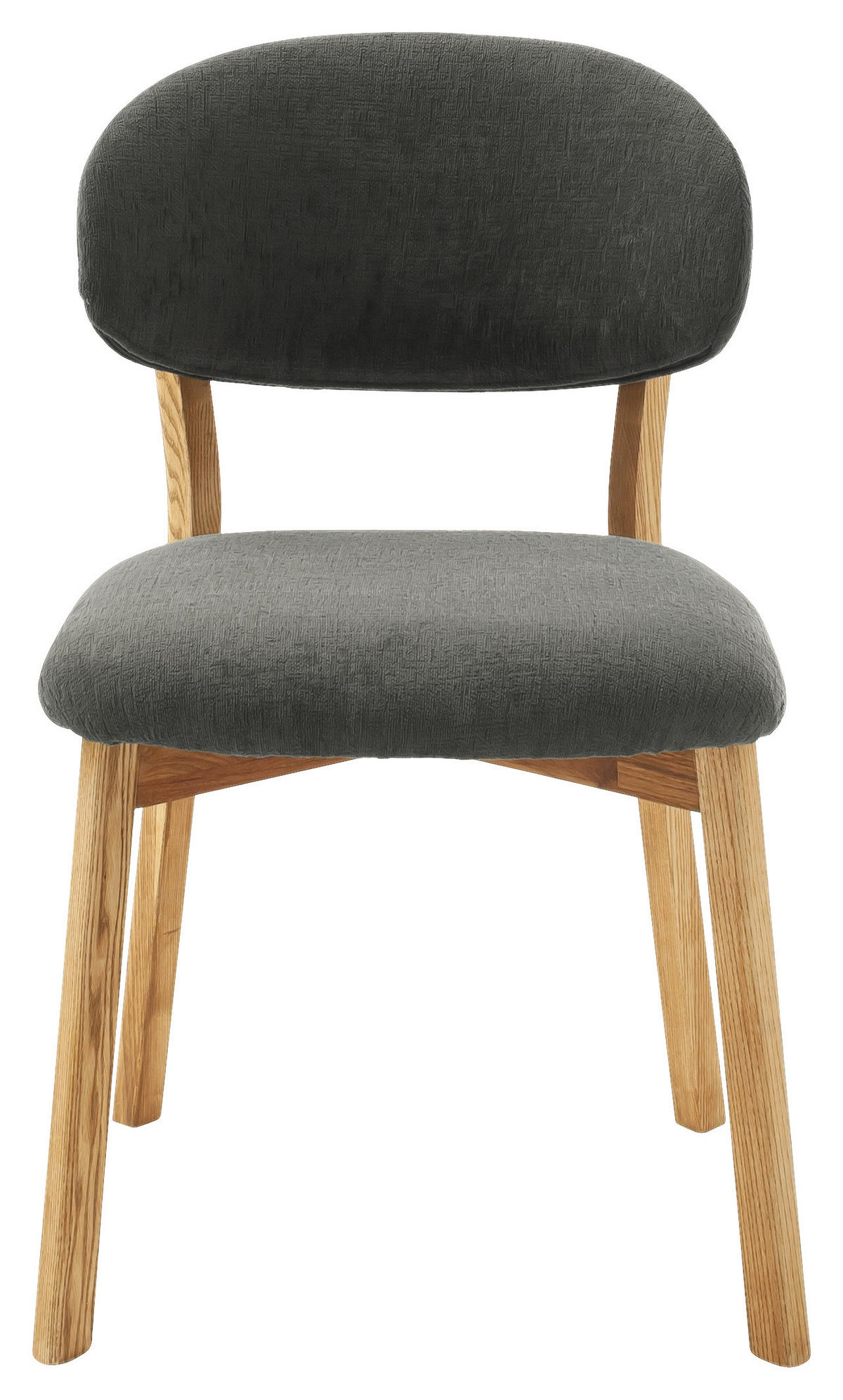 STUHL in Holz, Textil Anthrazit, Wildeiche  - Wildeiche/Anthrazit, KONVENTIONELL, Holz/Textil (50/82/57cm) - Venda