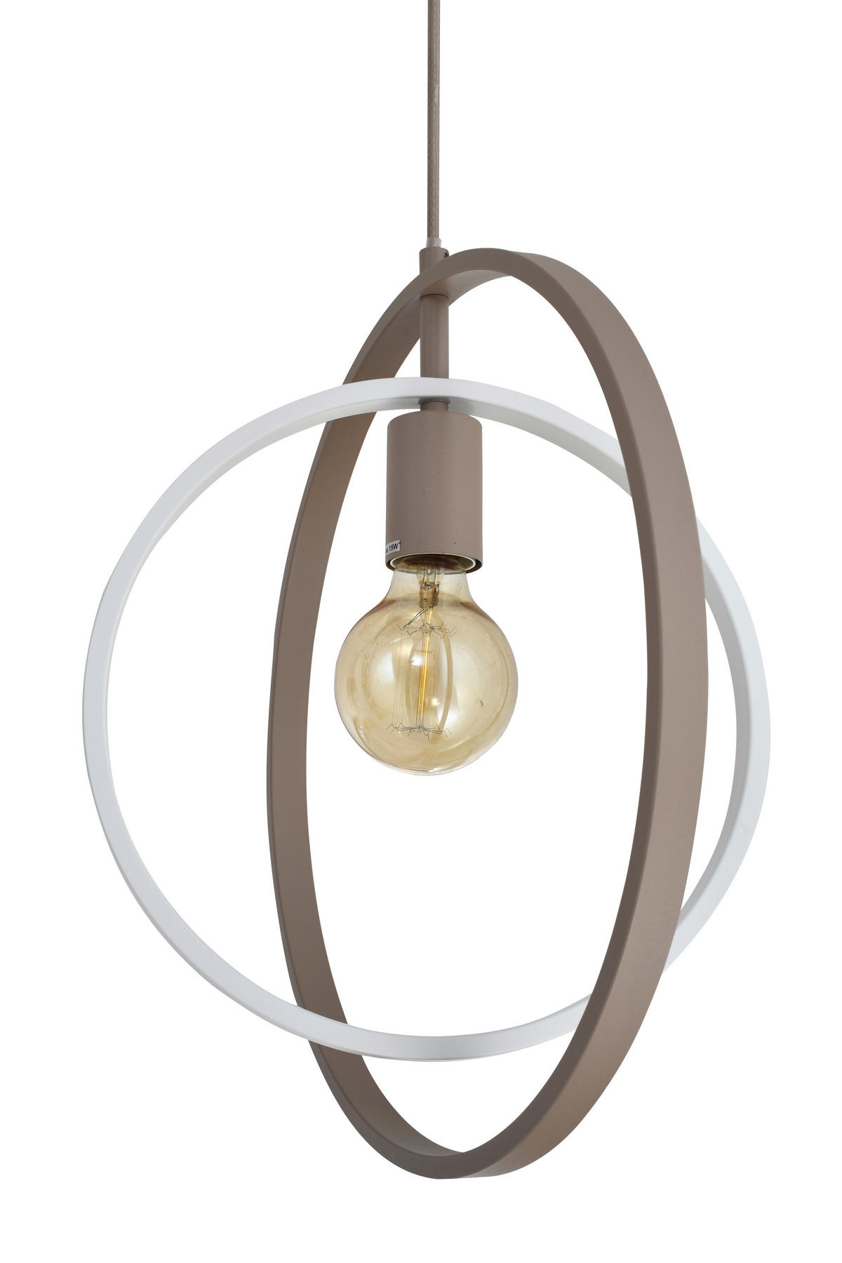 HÄNGELEUCHTE Montpellier 130/150/40 cm  - Sandfarben/Weiß, Design, Kunststoff/Metall (130/150/40cm)