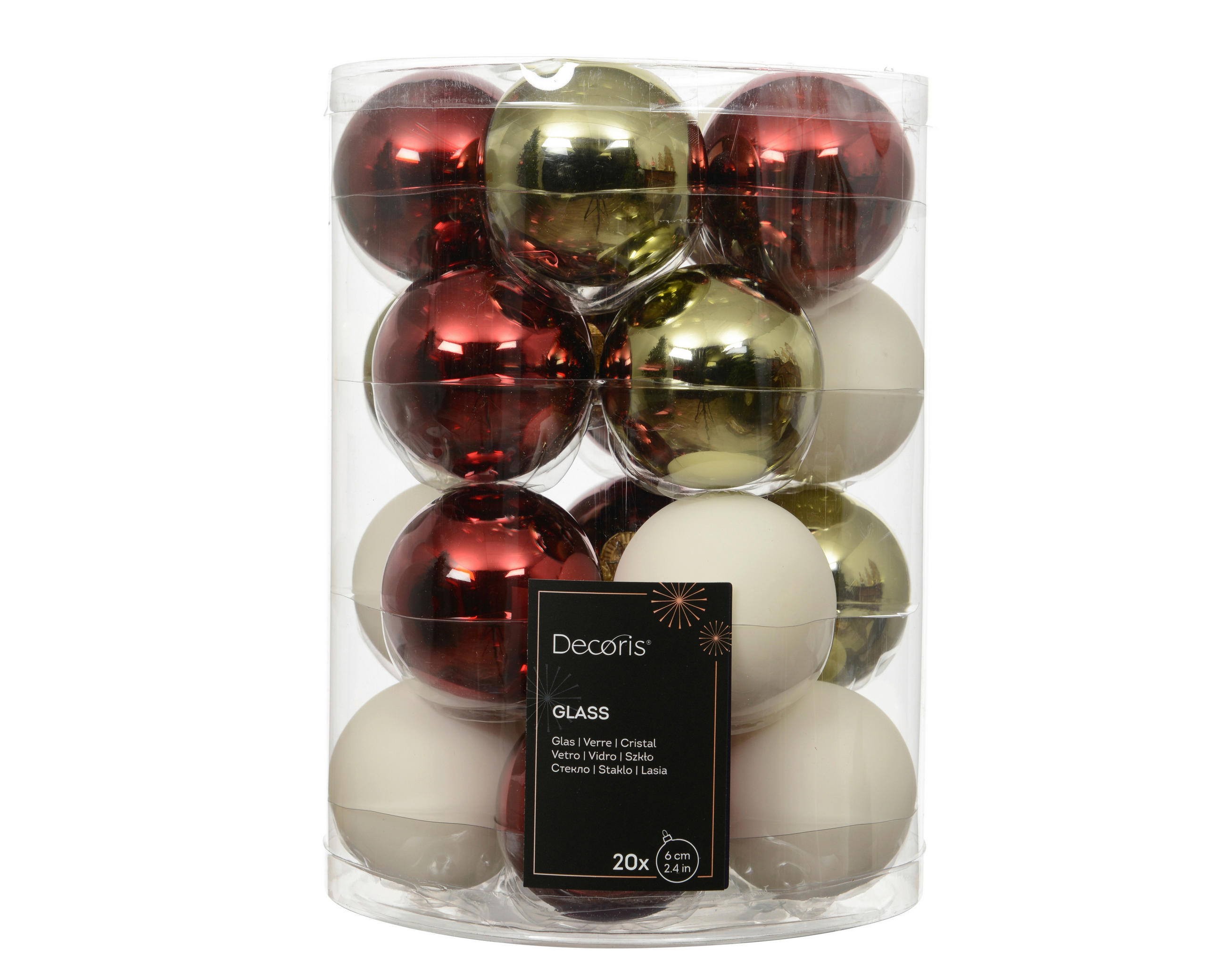 CHRISTBAUMKUGEL-SET 6/6/6 cm  - Weiß, LIFESTYLE, Glas (6/6/6cm)