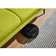ECKSOFA in Chenille, Mikrofaser Limette  157/299 cm  - Limette/Schwarz, Design, Textil/Metall (157/299cm) - Dieter Knoll