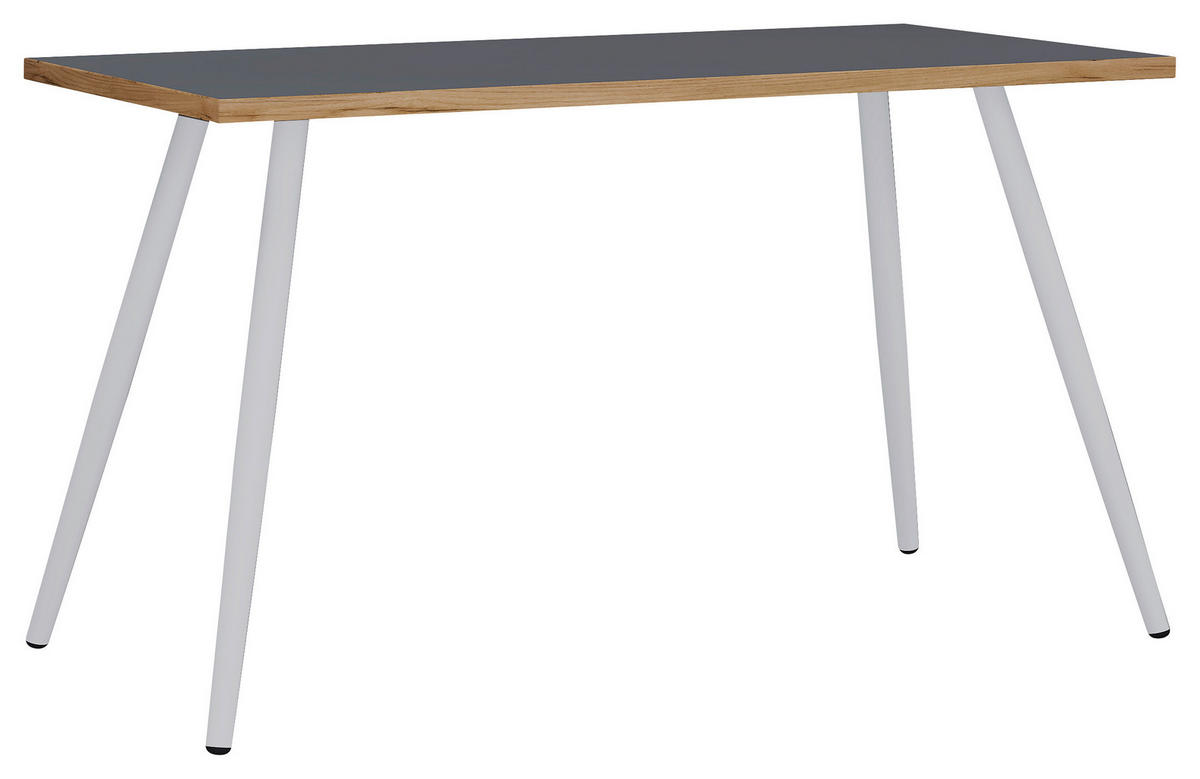 SCHREIBTISCH 110/80/70 cm  in Anthrazit, Honigeiche  - Honigeiche/Weiss, Design, Holzwerkstoff/Metall (110/80/70cm) - MID.YOU