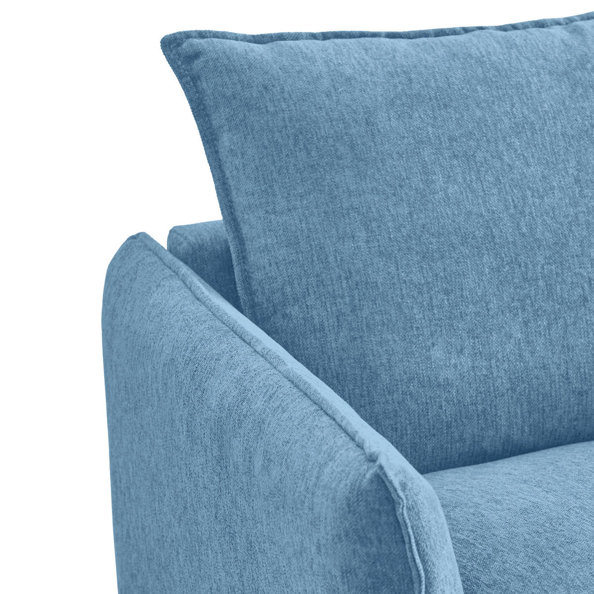 SESSEL Webstoff Blau    - Blau/Schwarz, Design, Textil/Metall (96/84/100cm) - Livetastic