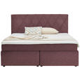 BOXSPRINGBETT 180/200 cm  in Beere  - Beere/Schwarz, Design, Kunststoff/Textil (180/200cm) - Xora