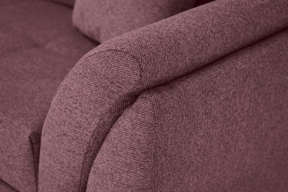 ECKSOFA in Webstoff Beere  - Beere/Schwarz, Design, Kunststoff/Textil (187/278cm) - Livetastic