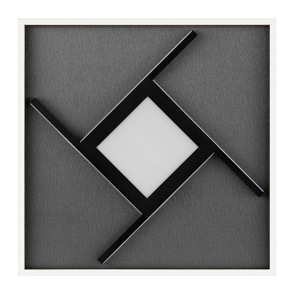 LED-DECKENLEUCHTE   - Schwarz, Design, Kunststoff/Textil (4,7/46/46cm) - Brilliant