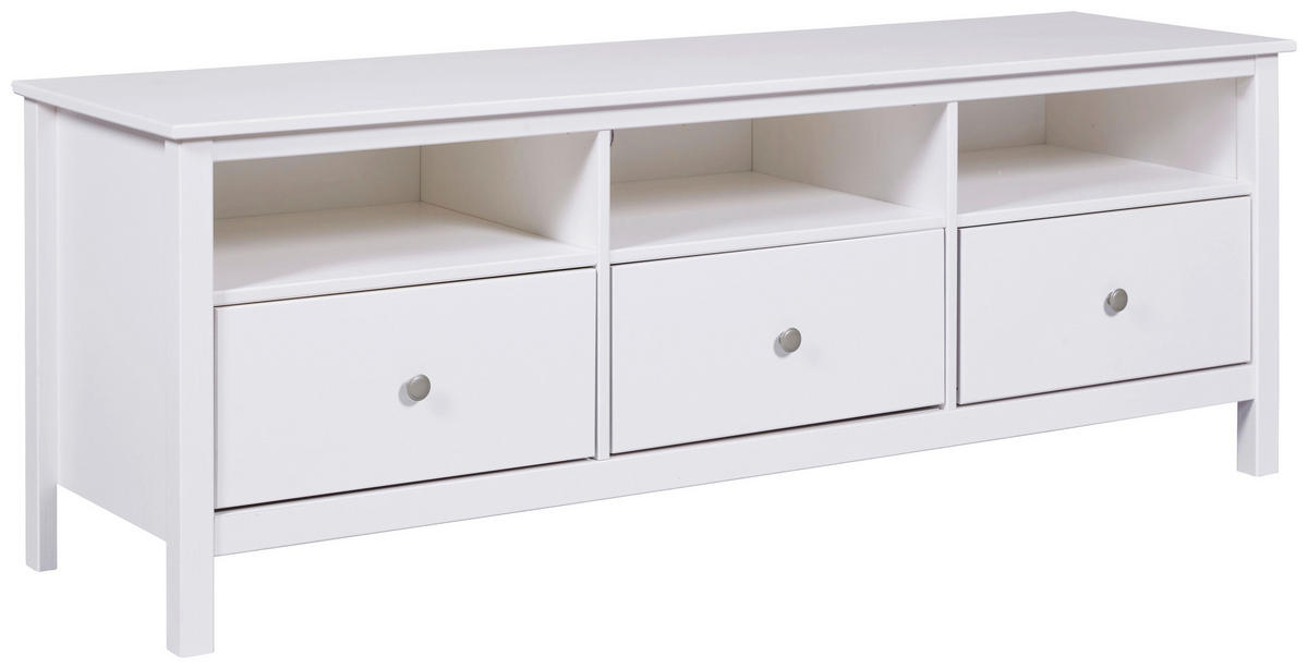NIZKA OMARICA bela  - srebrne barve/bela, Design, kovina/les (160/57/45cm) - Livetastic