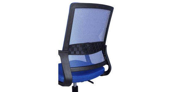 DREHSTUHL in Netzbespannung Blau, Schwarz - Blau/Schwarz, Design, Holz/Kunststoff (54/91/101/60cm) - Carryhome