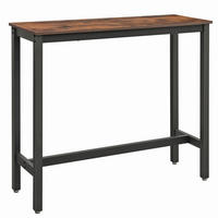 BARTISCH in Metall, Holzwerkstoff 120/40/100 cm   - Schwarz/Braun, Natur, Holzwerkstoff/Metall (120/40/100cm) - Boxxx