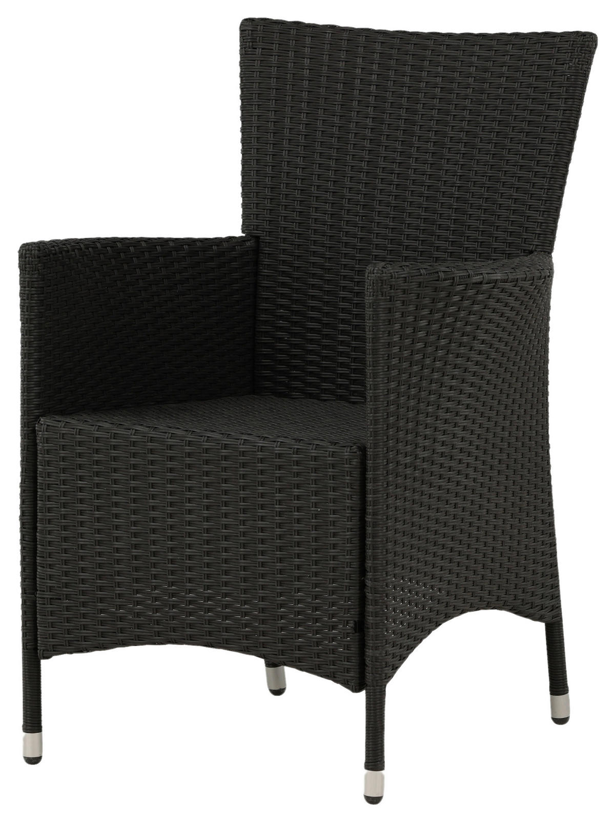 STAPELSESSEL Stahl Schwarz, Silberfarben  - Silberfarben/Schwarz, KONVENTIONELL, Kunststoff/Metall (60/88/60cm) - Gardenson